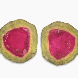 Watermelon Tourmaline Slice Pair 39.11ct