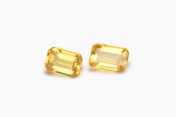 Yellow Sapphire Octagon Pair 1.52ct - Image 2