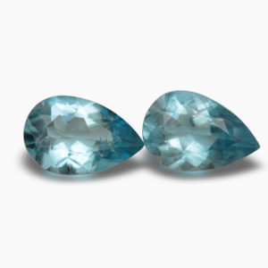 Aquamarine Pear Shape Pair 3.08ct