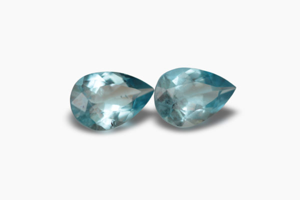 Aquamarine Pear Shape Pair 3.08ct - Image 2