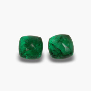Emerald Sugarloaf Cushion Pair 1.36ct