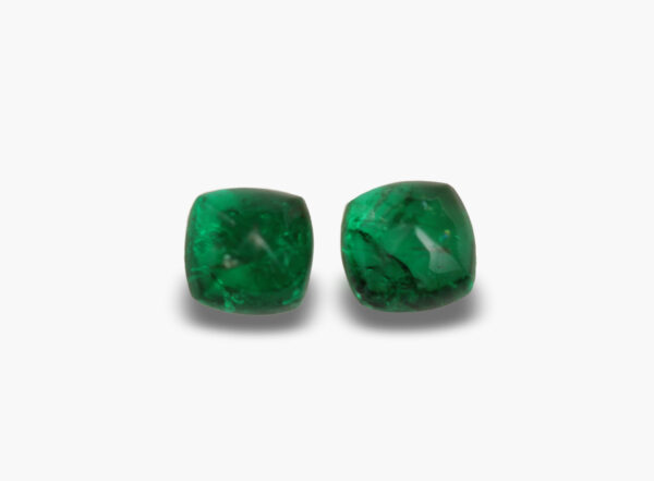 Emerald Sugarloaf Cushion Pair 1.36ct